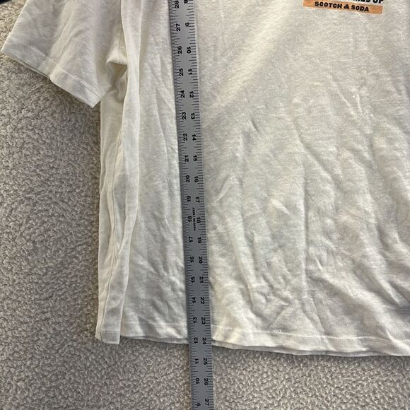 Scotch and Soda T-Shirt Womens The Sun Will Come Up Graphic Tee Ivory Size Small - Picture 7 of 9